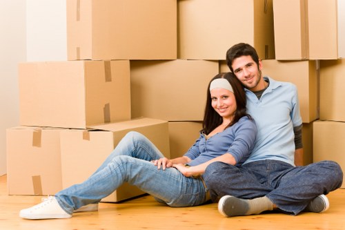 Team member providing moving services