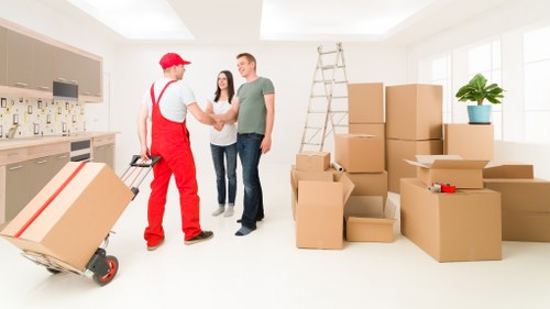 Professional moving team assisting in Shoreditch urban relocation