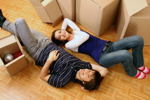 Professional moving service with van in Shoreditch